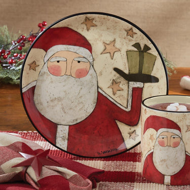 Snow Friends Santa Salad Plates - Set of 4 Park Designs - The Fox Decor